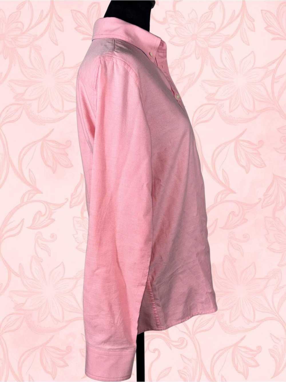 Banana Republic Women’s Cotton Oxford Shirt Long Sleeve Button Up Pink Size M - Picture 8 of 13